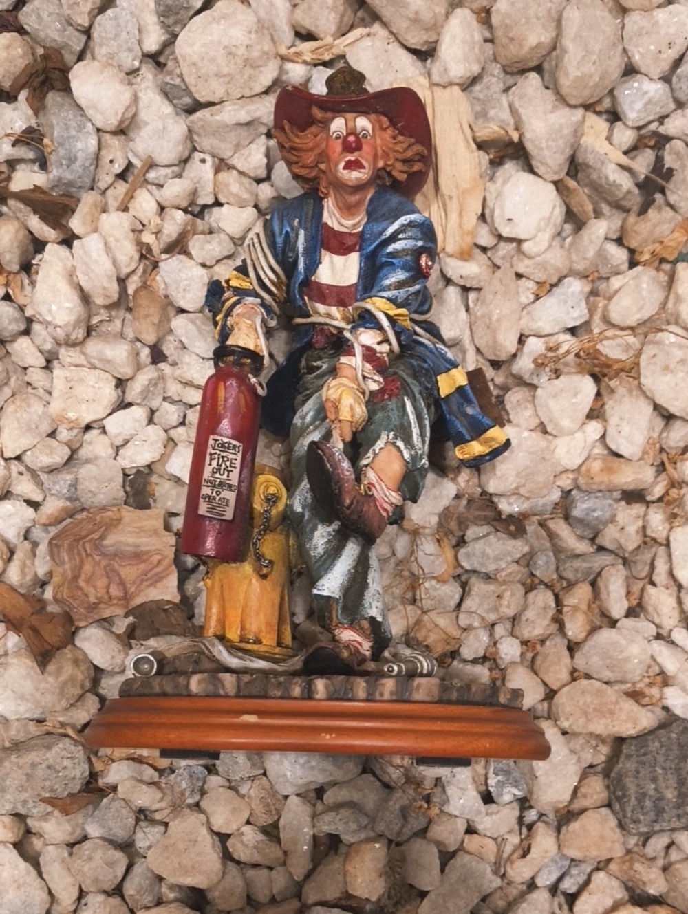 Handcrafted Clown Figurine Wall Art - Multicolor